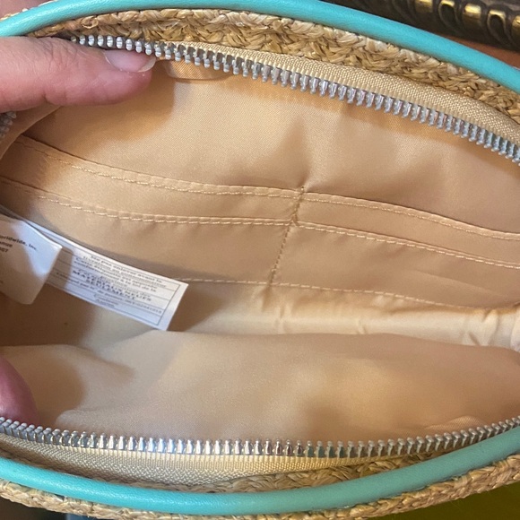 Beach Please NWT Straw Clutch with Embroidery Multicolor Tassel Detail 10x6 - Picture 5 of 5